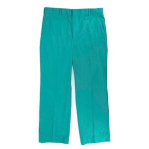 70s aqua flat front pants 1970s vintage